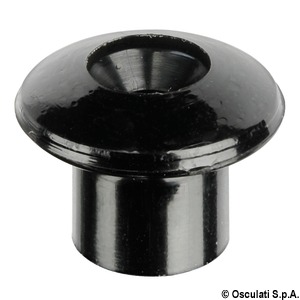 Nylon tarpaulin lacing button w/ball black